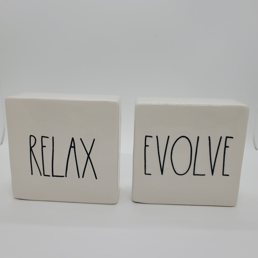 Rae Dunn Double Sided Paper Weight Blocks